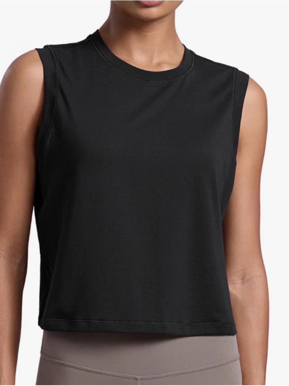 CRZ YOGA cotton-blend high neck muscle Tank top